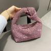 Women'S Bag Rhinestone Dinner Bag Big Diamond Knotted Hand Bag Fashion Full Diamond Armpit Bag Women'S Bag Small Bag