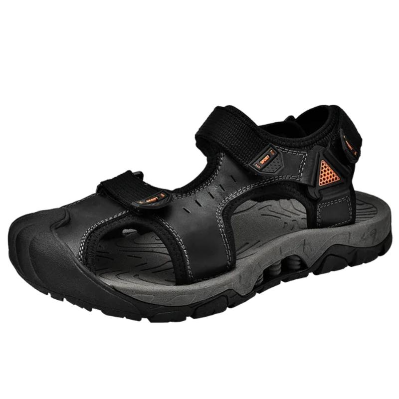 Summer Men Sandals Genuine Leather Mens Casual Shoes Outdoor Men Leather Sandals for Men Beach Shoes Roman Mens Shoes