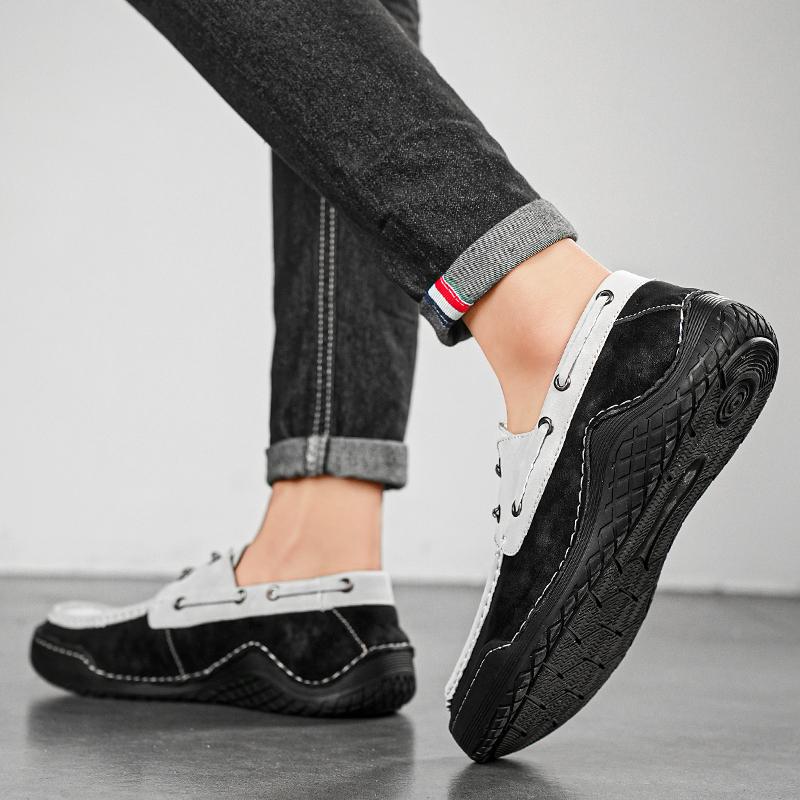 Men's genuine Leather Shoes Men lace up handmade sewing Simple Designer Men's Shoes Breathable Classic Lace-up Sneakers men