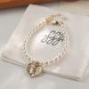 Retro fashion natural pearl bracelet ins girlfriend with the same beaded simple light luxury niche love pendant bracelet
