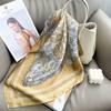 European and American classic cashew pattern silk scarf women's trend versatile scarf shawl imitation silk square scarf headscarf
