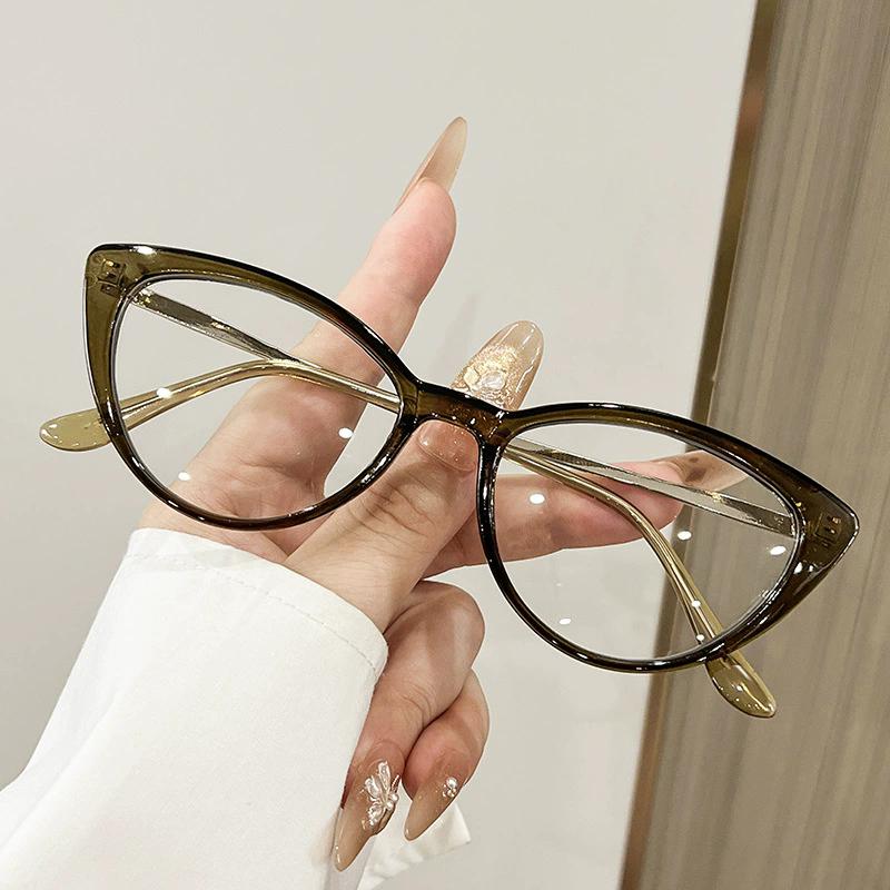 Anti Radiation Eyeglass Cat Eye Blue Light Blocking Glasses Replaceable Lenses Trendy Vintage Fashion Eyewear