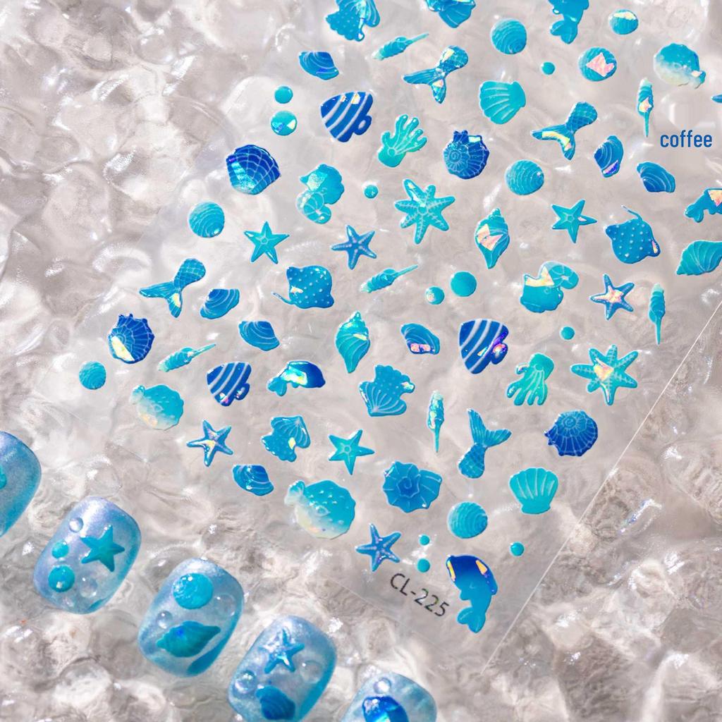 Cyansea Ocean Series Shell Shine Starfish Nail Stickers