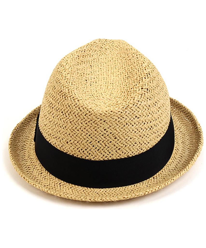 Yunibeosyeolkemiseuteuli Punk Short Beige Summer Fedora Summer Hat