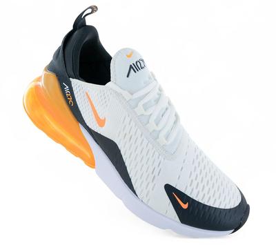 Air Max 270 - Erkek Spor Ayakkabı Ayakkabı Beyaz-Turuncu AH8050-114 ORİJİNAL