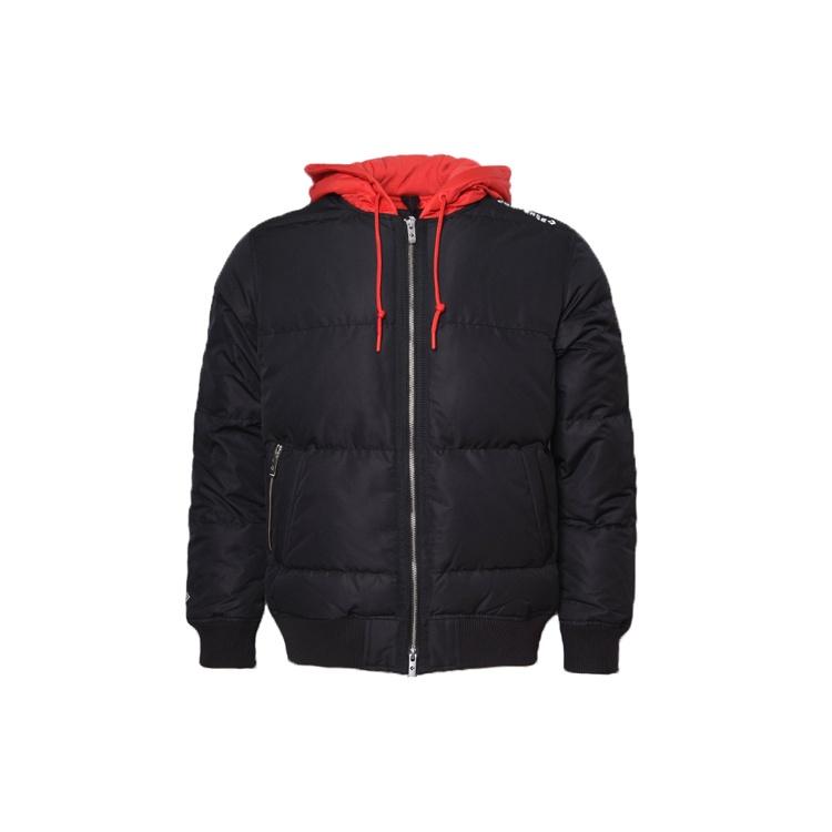 Converse Court Down Bomber Jacket Asia Sizing Black Red Men s 10019992-A01 S