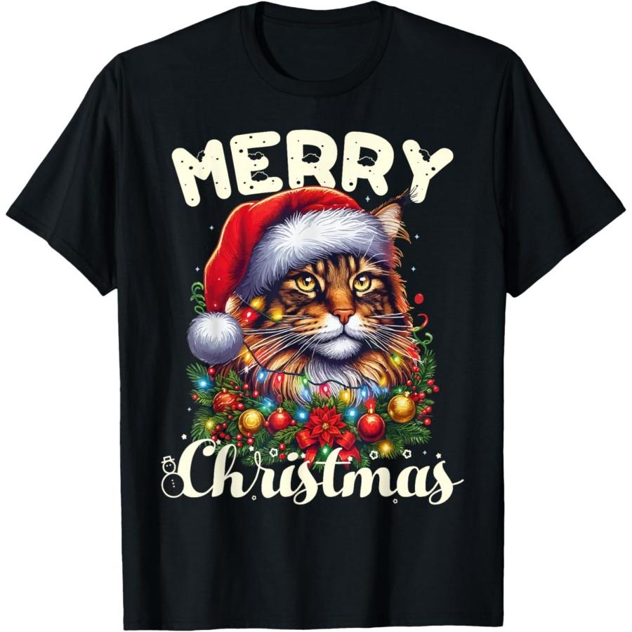 Merry Christmas Maine Coon Owner Xmas Maine Coon Christmas T-Shirt S