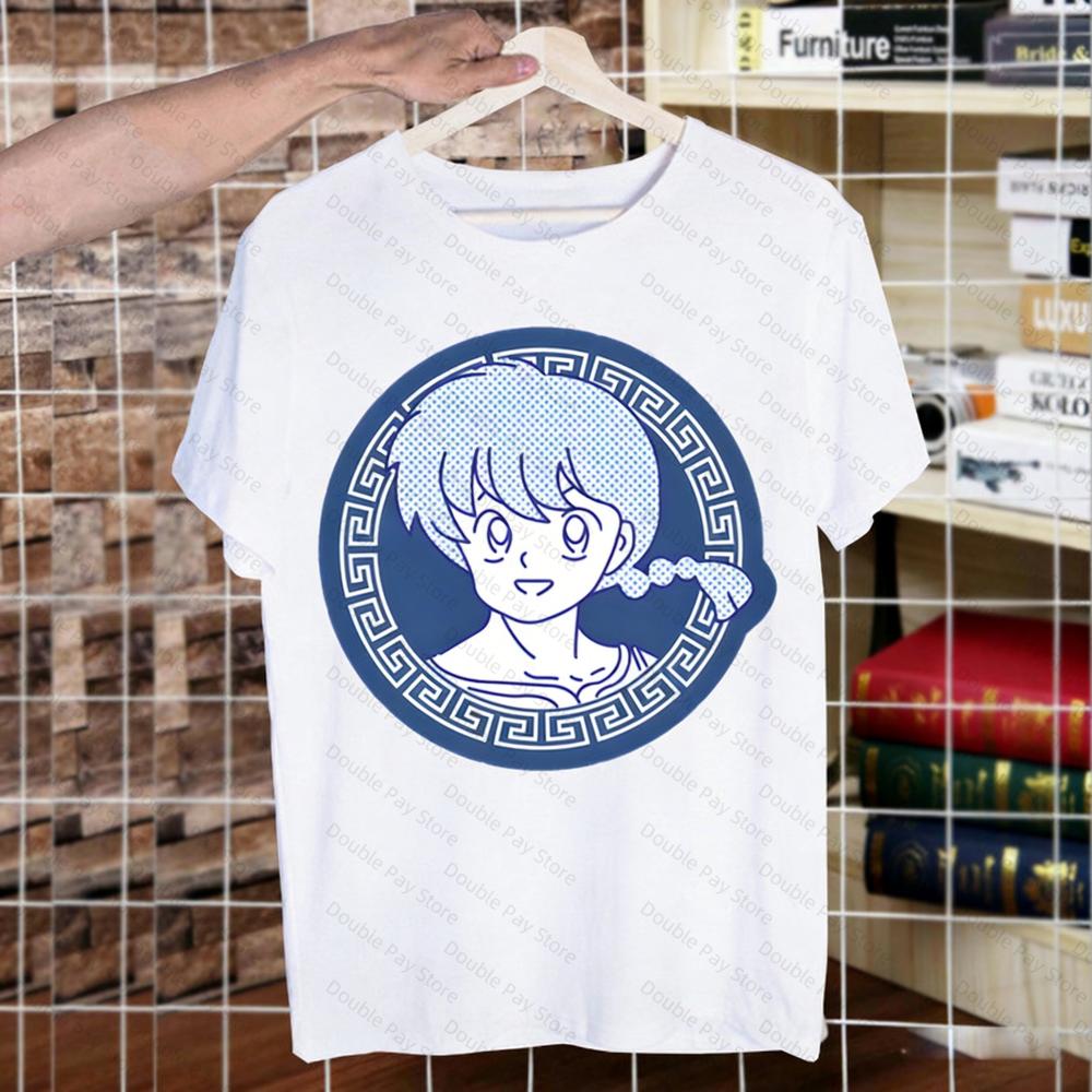 Ranma 12 Tshirts Summer Unisexs Shirts Women tshirts Hip Hop Funny Print Ranma 12 Tshirt Streetwear T Shirt Short Sleeve Tops S
