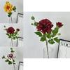 Bridal Bouquet Artificial Dahlia 3head 3d With Silk Material For Wedding And Studio Photography
