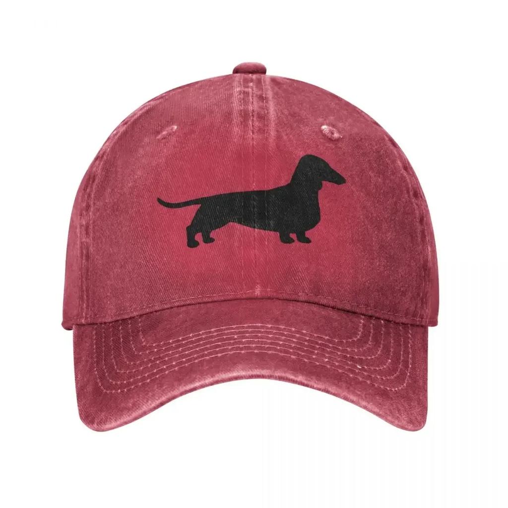 Dachshund Weiner Dog Baseball Cap Vintage Distressed Washed Men Women Outdoor