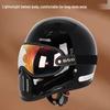 Fiberglass Retro Full Face Motorcycle Helmet for All Seasons - Unisex Winter Safety 3C Certified