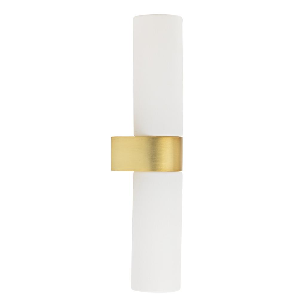 Nowodvorski Natalie II G9 Gold White Glass Bathroom Wall Lamp IP44