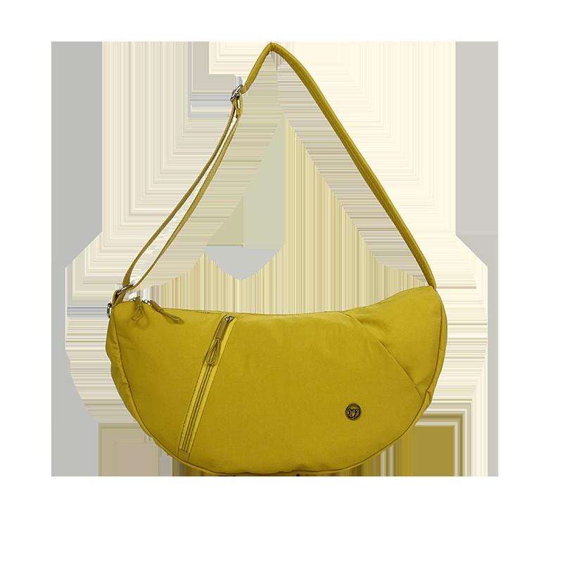 Canvas Dumpling Bag For Women With Zipper Closure And Phone Pocket For Daily Casual Use