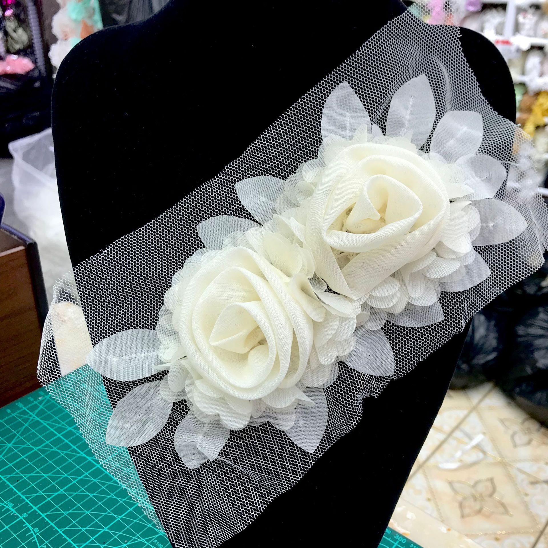 

Цветная ручная вышивка с пайетками, ангельские крылья, воротник, цветок, пентаграмма, шифоновый цветок, декоративные аксессуары, сделай сам, нашивка на ткань two flowers one