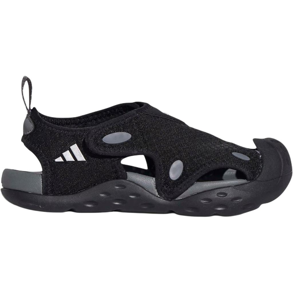 Adidas STARSTRIDE Slip Resistant Abrasion Resistant Low top Sandal Black Kids' KI8906