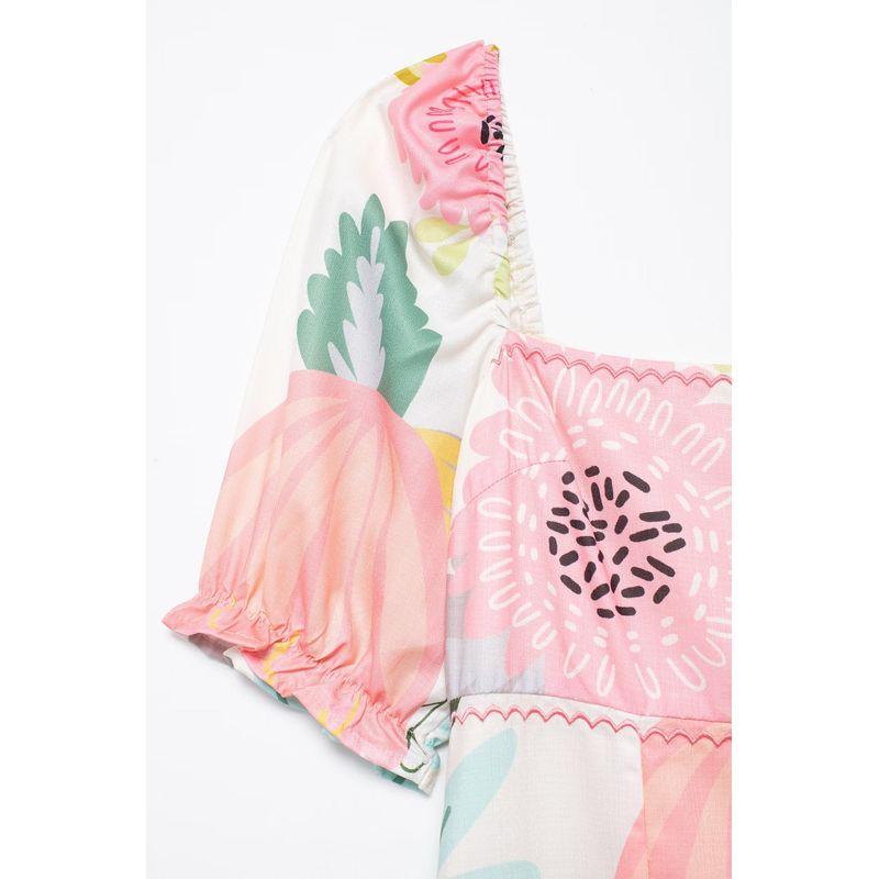 Kaslead New Arrival Women's Clothing Fashion Style Fashion Casual Minimalist Print Embroider Square Collar Long Dress