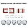 3D Printer Accessories Set: White PETG+Rubber, Compatible with Creality & Bambu.