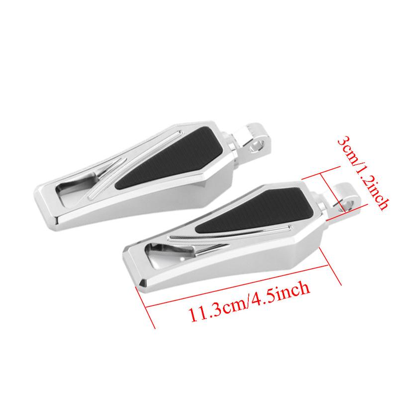 10mm Hole Motorcycle Phantom Foot Pegs  Footrests Pedals Male-Mount Foot Rests For Harley Sportster 883 Touring Dyna Bobber