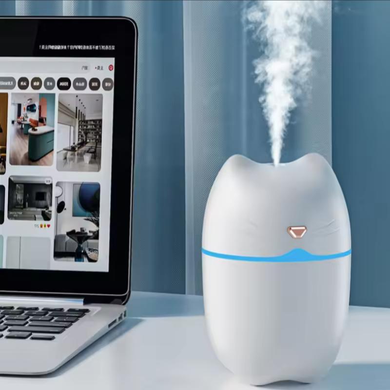 Multiple Colors 3 in 1 Cute Cat Air Humidifier Diffuser USB Mist Maker Mini Humidificador With Night Light Compact In-Vehicle