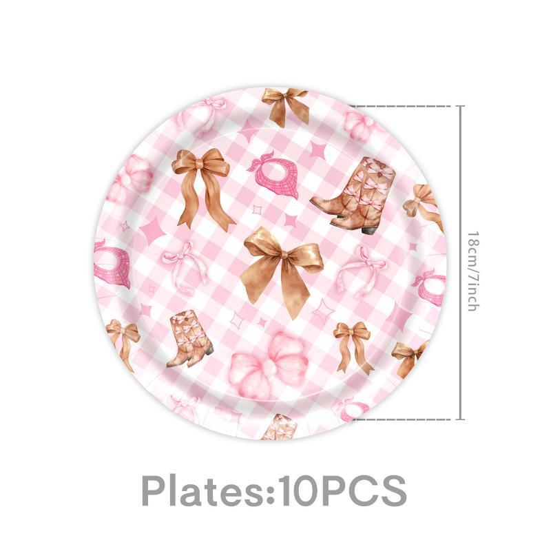 Pink Denim Birthday Party Decoration Tableware Plate Cup Napkin Tablecloth Laqi For Baby Shower