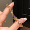 Colorful Trendy Charm Marquise Cut Cubic Zirconia Bracelets For Women CZ Leaf Bridal Wedding Party Jewelry Gift