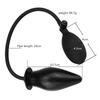 Soft Silicone Inflatable Anal Dildo Butt Plug Dilator Anus Massager Sex Toy for Women Men Gay Black Pump Vagina Extender