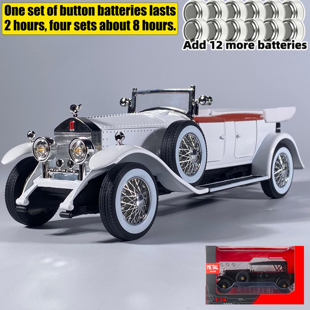 1:24 Rolls Royce Phantom I 1925 Luxury Car Alloy Metal Diecast Model Car Sound And Light Home Decoration Ornaments Classic Retro