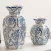 Chinese Blue & White Porcelain Retro Vase for Home Decor and Fresh Flower Arrangements