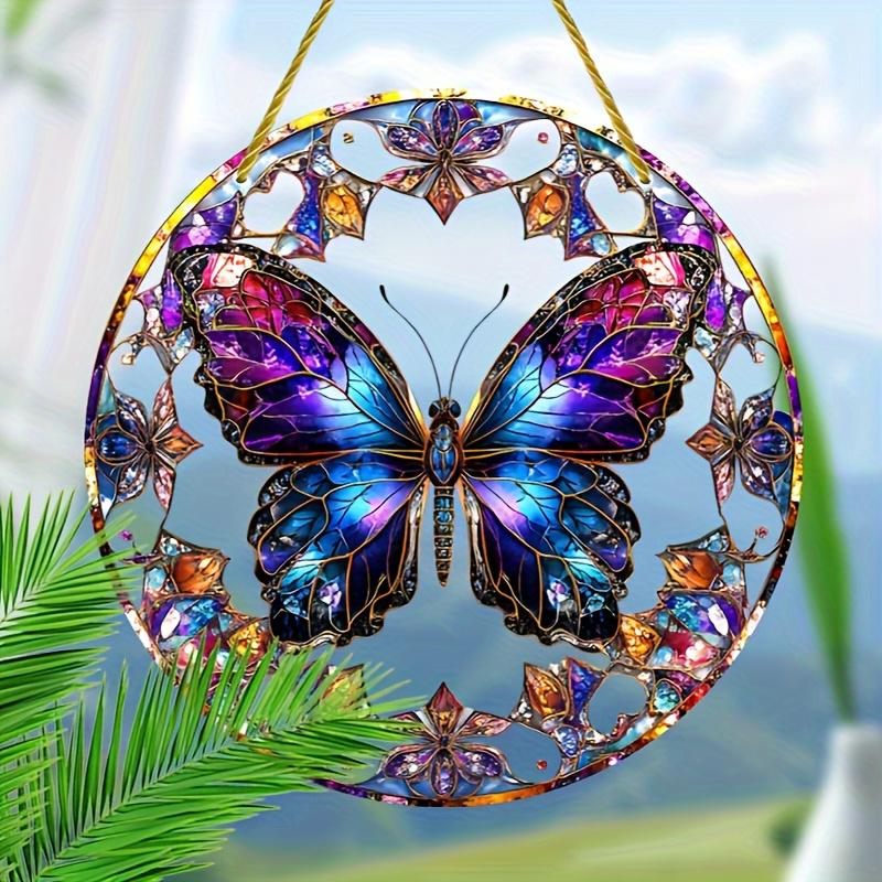 2D Flat Acrylic Hummingbird and Flower Decoration, No Need for Batteries/electricity, Unique Indoor/outdoor Decoration, Multi-purpose Traditi