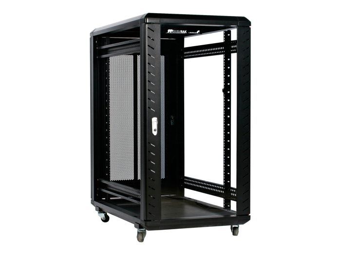 Server Rack - StarTech.Com - 22U - Aluminum/Steel - Casters - Black