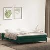 Box Spring Bed without Mattress Dark Green 180 x 220 cm Velvet
