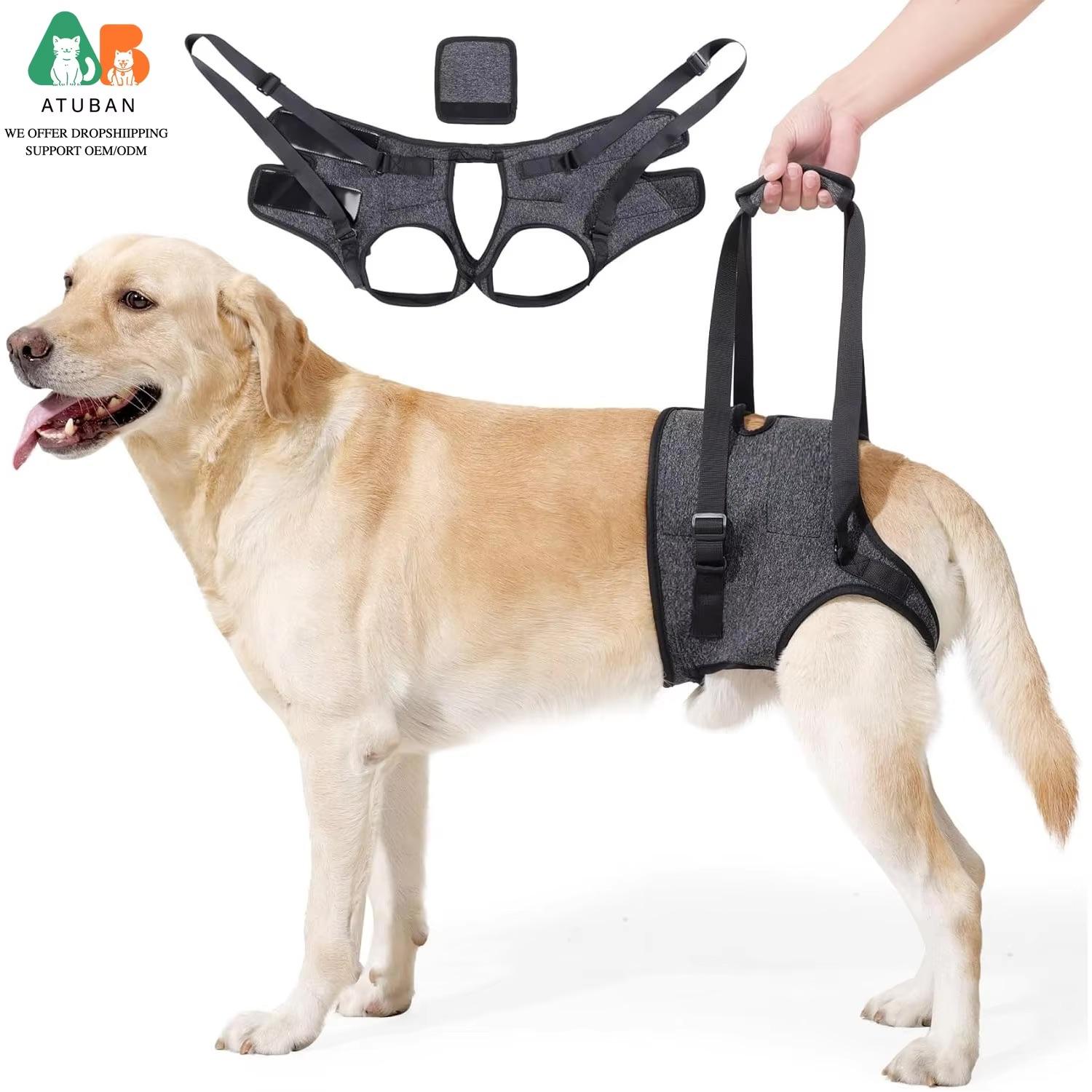

ATUBAN Dog Lift Harness,Adjustable Hind Leg Support Sling for Elderly Injured Arthritic Disabled Dogs,Mobility&Rehabilitation S чорний