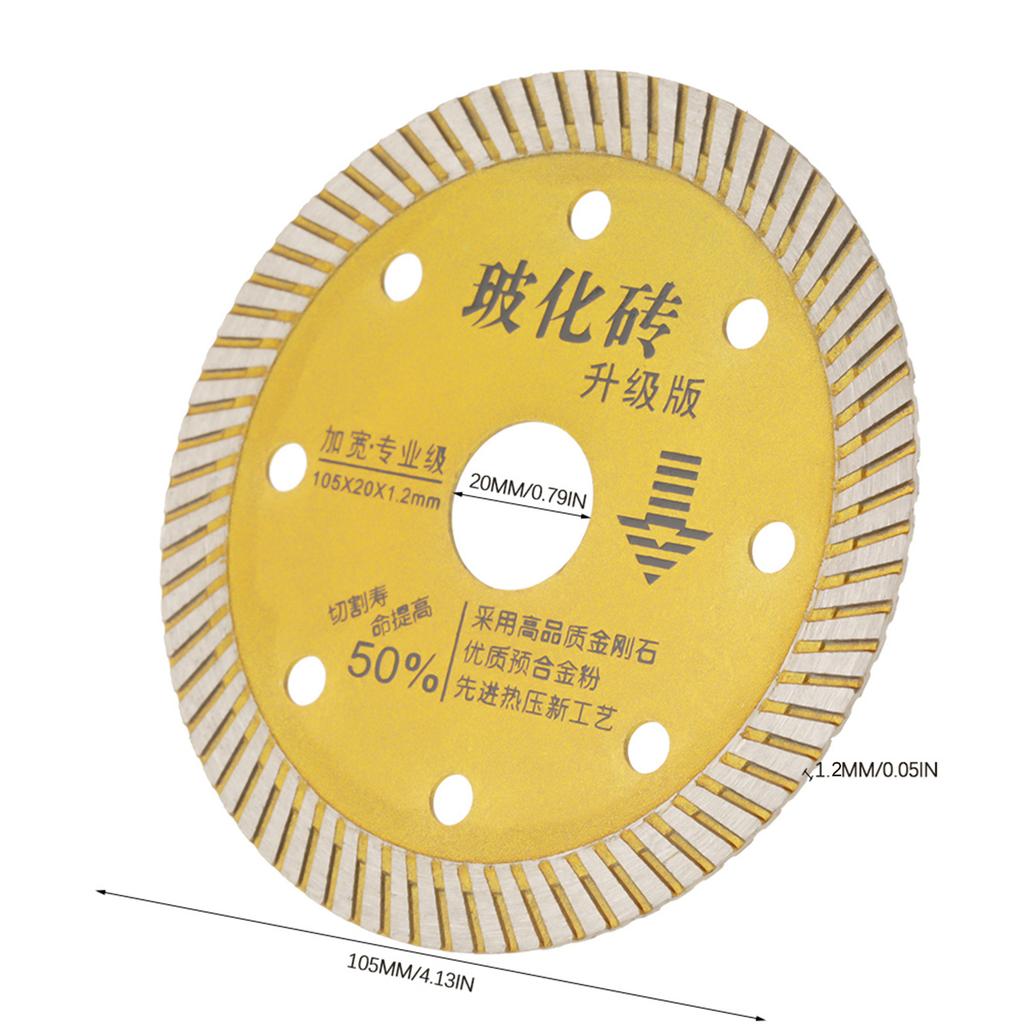 105x20x1.2mm Gold Diamond Saw Blade Cutting Disc for Concrete Granite Marble Tile Stone