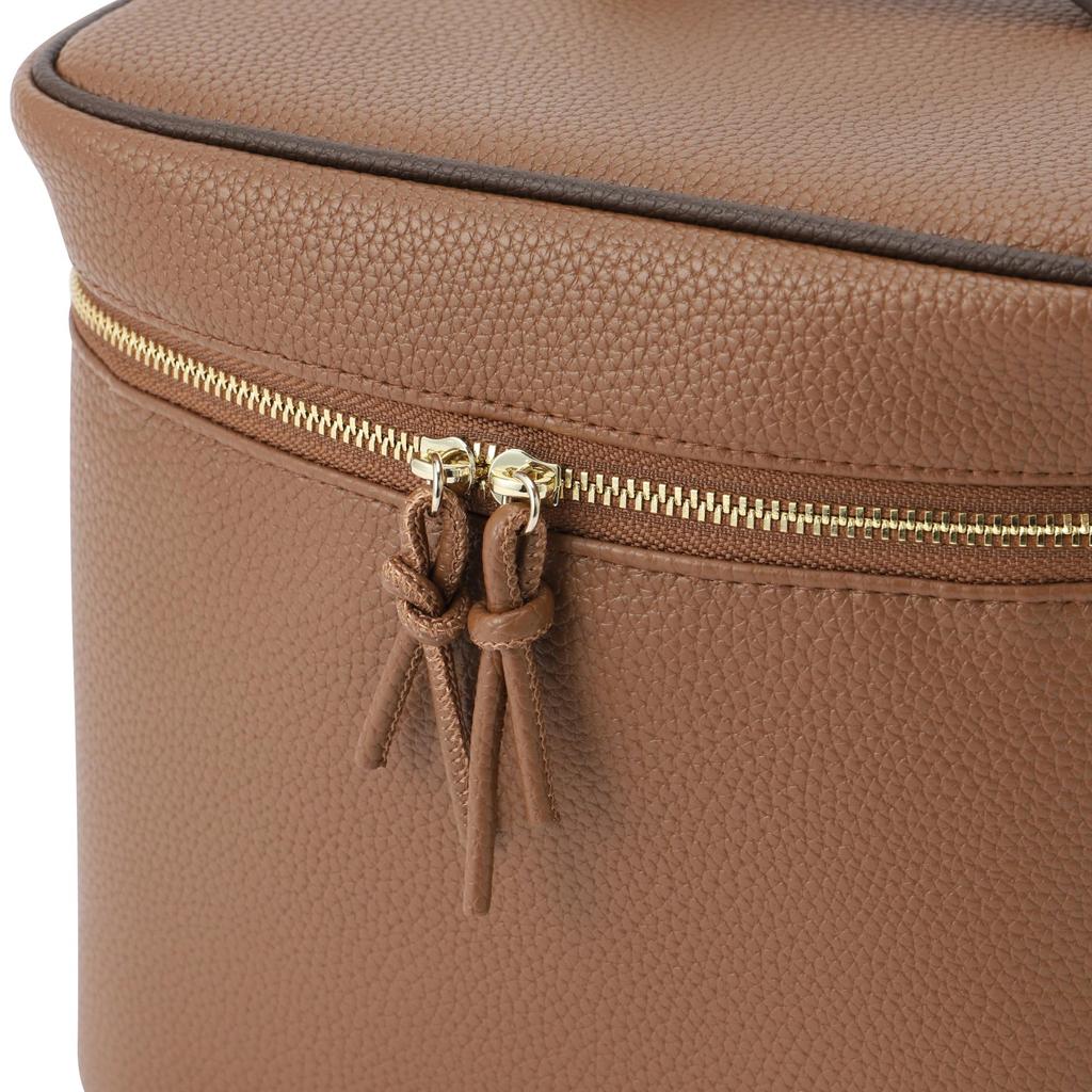 Francfranc Francfranc Bicolor Vanity Pouch L Brown