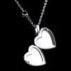 Temperature Sensitive Color Changing Pendant Necklace Adjustable Length Neckchain Love Heart Clavicle Chain Jewelry