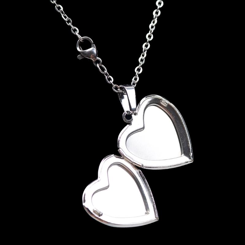 Temperature Sensitive Color Changing Pendant Necklace Adjustable Length Neckchain Love Heart Clavicle Chain Jewelry