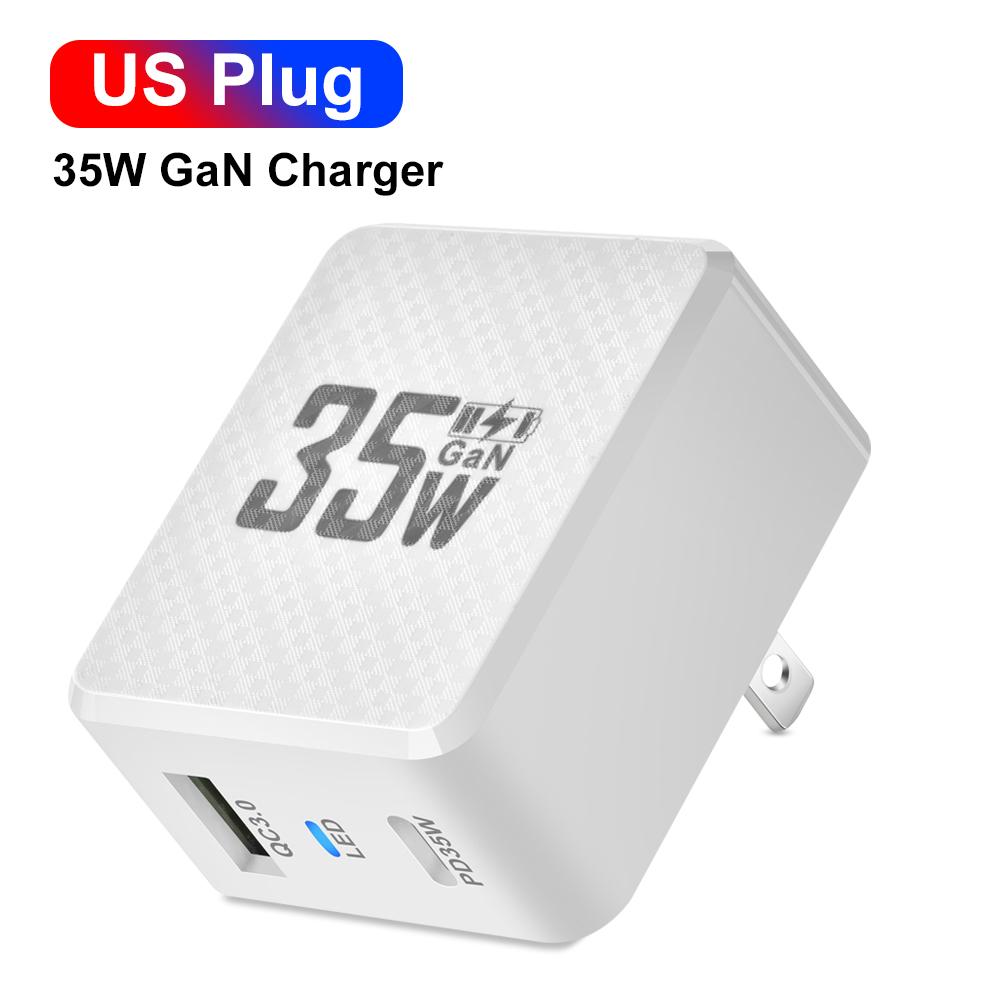 35W GaN USB Typ C Ladegerät Tablet Schnellladegerät QC3.0 PD3.0 Ladeadapter für iPhone 15 Xiaomi Poco F5 Laptop-Ladegerät