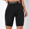 Pantaloncini da ciclista super morbidi con vita a lettera da donna, non trasparenti, per allenamento, corsa, yoga, atletica, push-up, da palestra e fitness