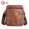 Men's Genuine Leather Retro Shoulder Messenger Bag - Frosted Cowhide