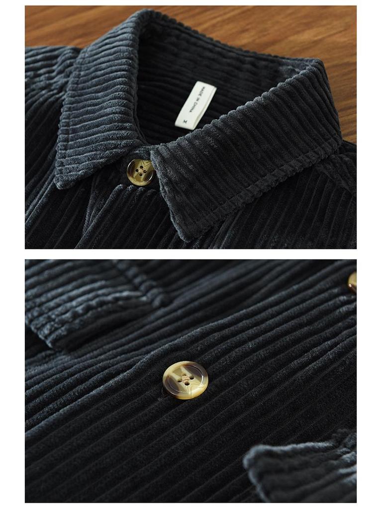 Men's Autumn/Winter Corduroy Long-Sleeve Casual Shirt Jacket
