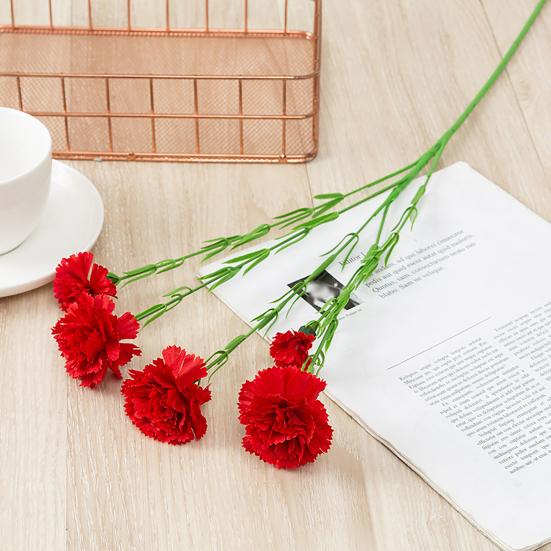 1 Zweig Simulationsblume, realistisch, pflegeleicht, flexibel, modisches Blumenarrangement, gefälschter Nelkenblumenzweig für den Muttertag