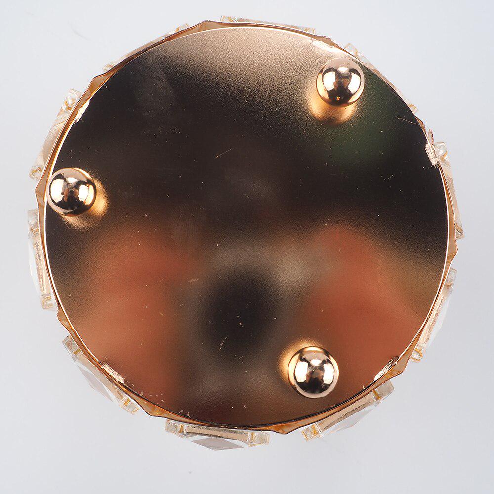 European Metal Crystal Makeup Organizer Makeup Brush Desk Storage Box Dressing Table Pen Holder Storage Bucket Bathroom Decor