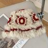 Hair Knitted Rabbit Woolly Hat Female Autumn Winter Cute Everything Casual Warm
