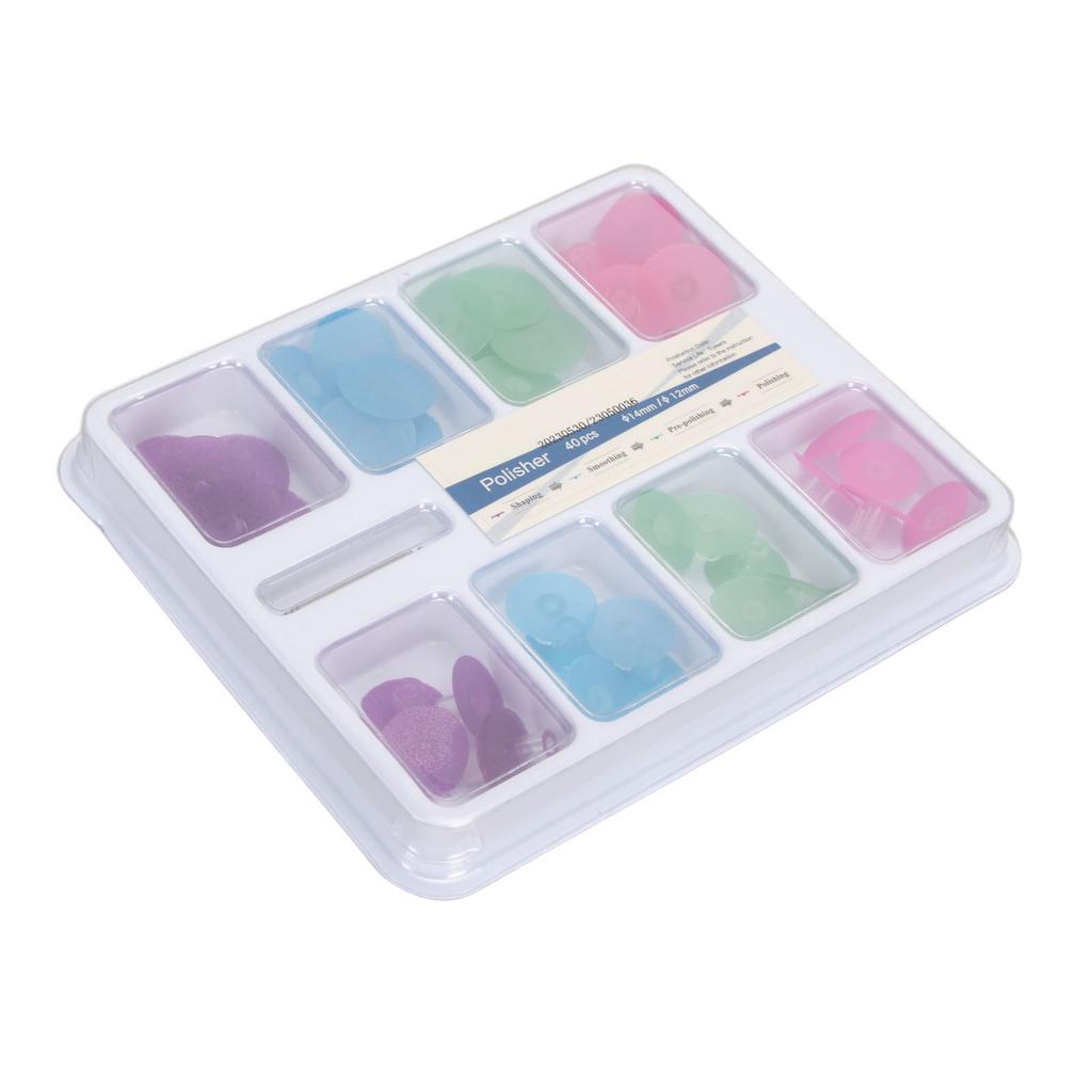 40 Stück Zahnpolierscheiben Set Oberflächenschleifen Verschiedene Farben Oralzähne Polierscheibe