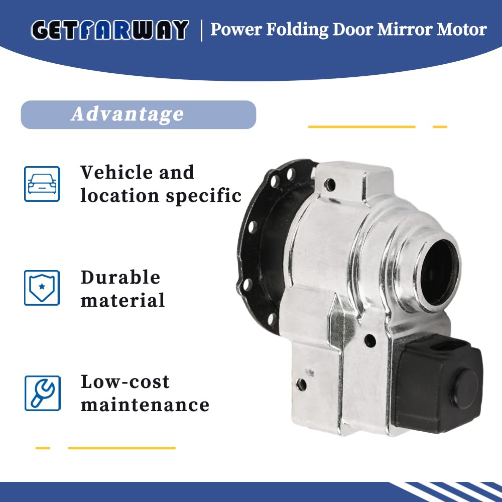 Power Folding Door Mirror Motor 20756891 GM0817558 Compatible With Chevrolet Silverado Suburban Tahoe/GMC Sierra Yukon/Cadillac Escalade 2007-2013