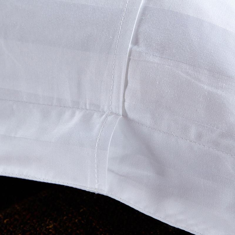 New 1 PC Cotton Diameter 45 * 75 Pillowcase Hotel Cotton Bedding Thicke Satin Strip of Pure White