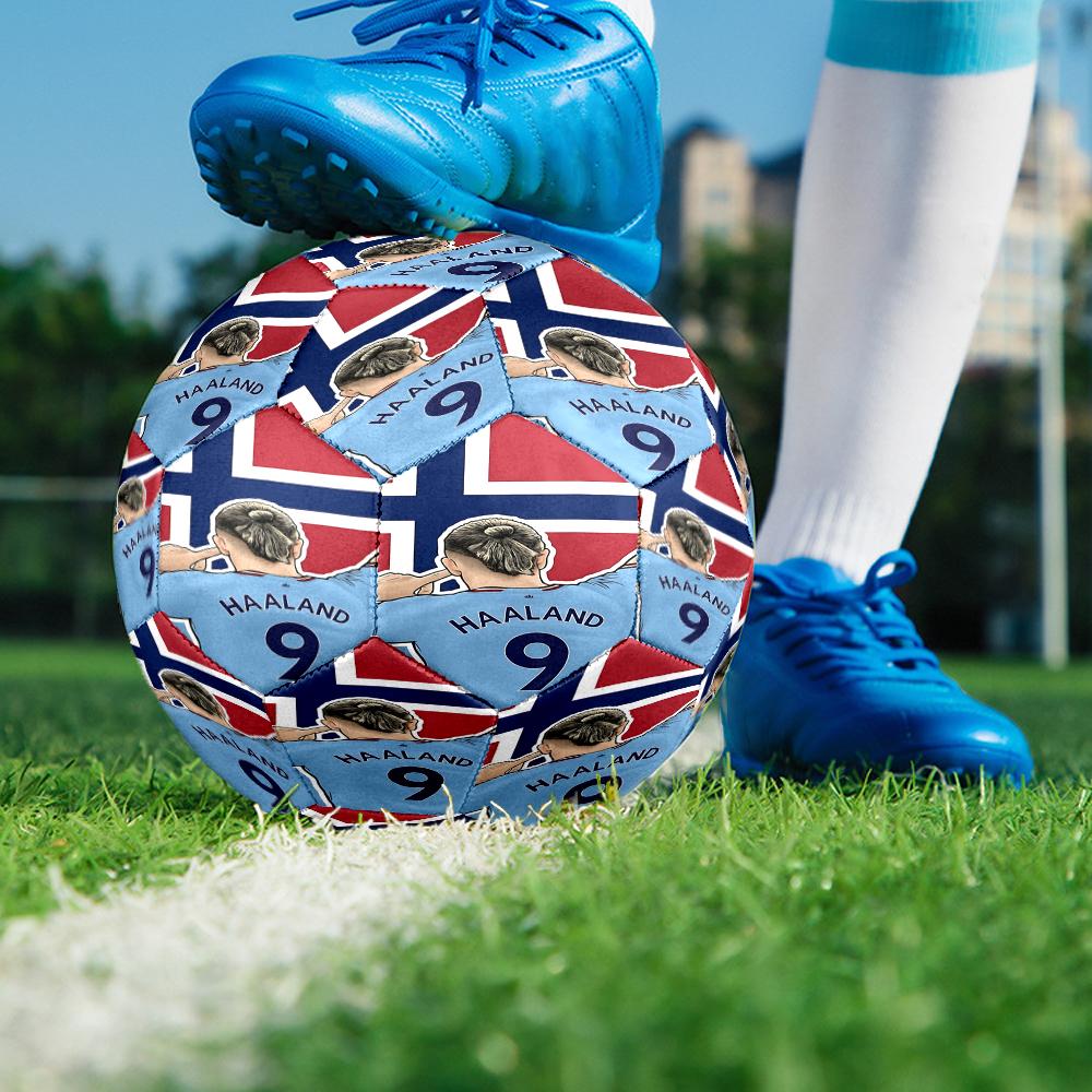 1 pz Haaland Manchester City Taglia 5 Pallone da Calcio PVC Football Partite Sportive Allenamento Giochi all'Aperto Spiaggia Palloni Elastici 07e17