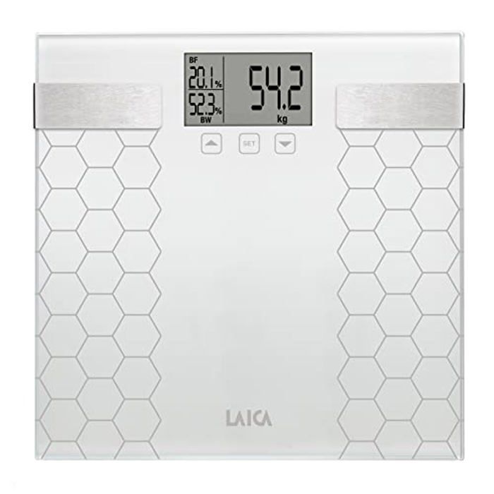 Balance De Bain Électronique - LAICA - PS5014 - Analyseur De Composition Corporelle - 180 Kg - LCD 9,1 X 5,2 Cm