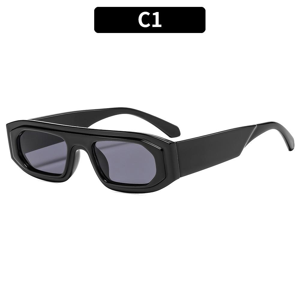 Women'S Square Polygon Sunglasses Two-Tone Retro Ins Sun Glasses Uv400 Geometry Ladies Shades Personality Party Eyewear Men