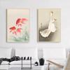 Japanese Ohara Koson Ukiyo Wall Art Poster Vintage Goldfish Lotus Owl Crane Canvas Painting for Guest Room Home Bar Cafe Decor